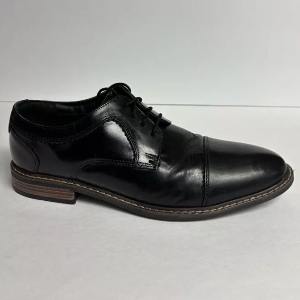 Nunn Bush Men’s Hayden Plain Toe Oxford Black, Size 10.5 M